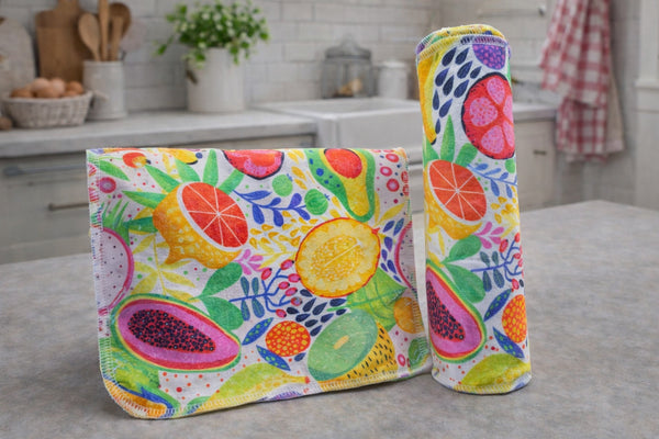 Re-Usable Paper Towels – Fruits Design