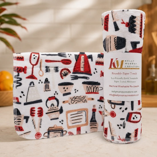 15 TOWELS PER ROLL REUSABLE PAPER TOWELS KITCHEN UTENSILS