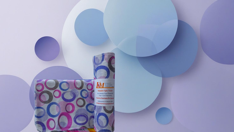 Re-Usable Paper Towels – Purple Blue Circles Design