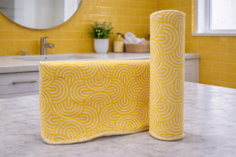 Re-Usable Paper Towels – Yellow Modern Design